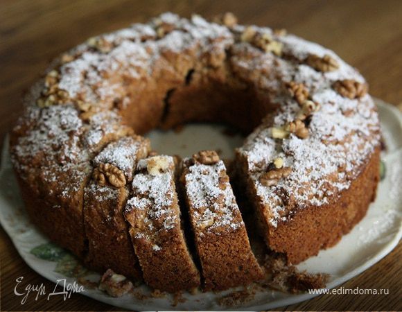 Кофейный пирог с грецкими орехами Кофейный пирог с грецкими орехами