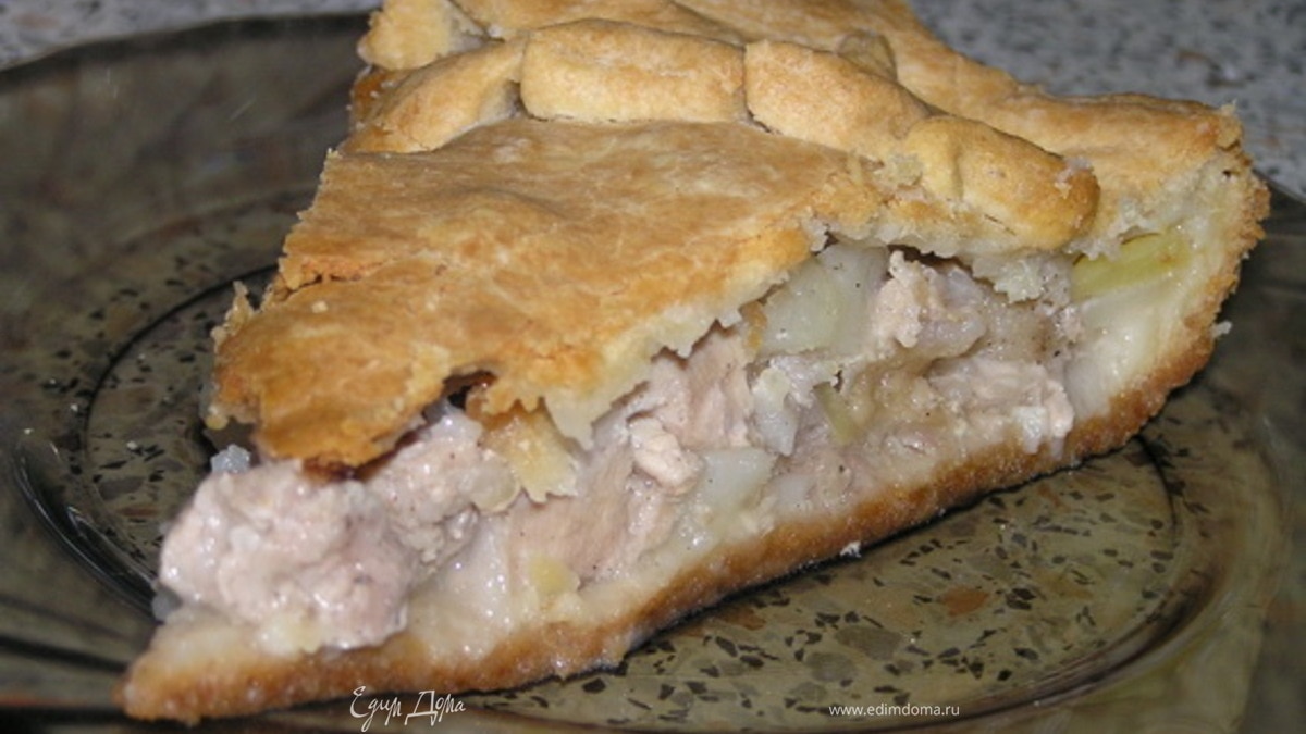 Мясной пирог с картофелем