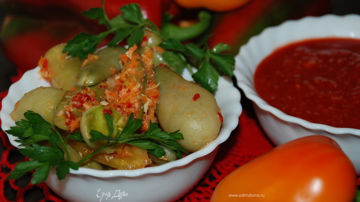 Закуска из зеленых помидоров