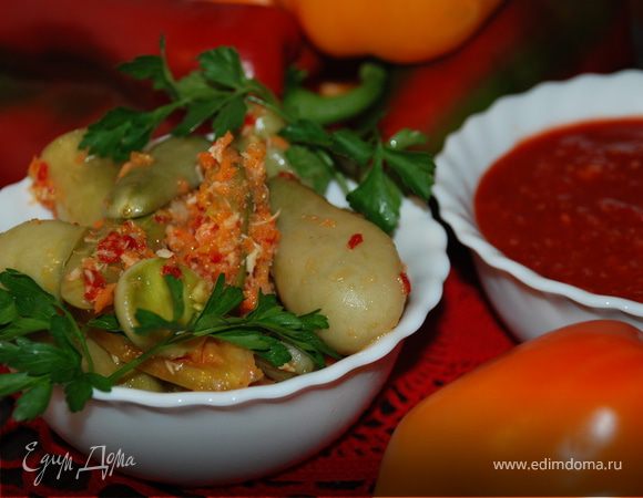 Закуска из зеленых помидоров Закуска из зеленых помидоров