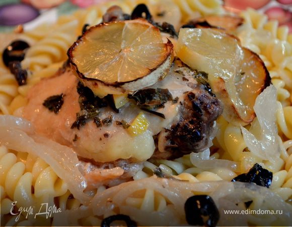 Курица с оливками и лимоном