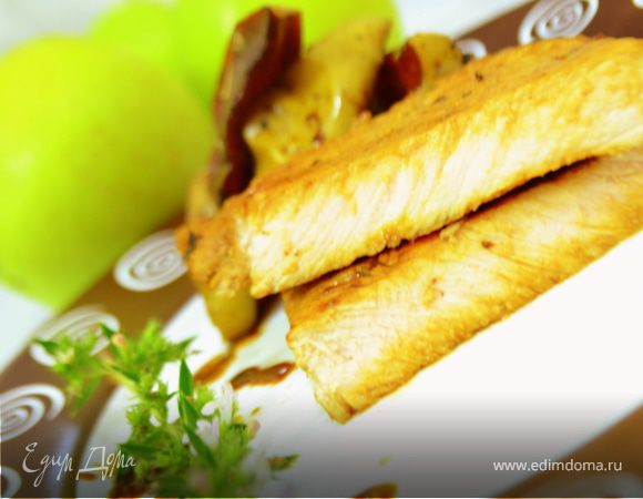 Свинина с яблоками с соусом Свинина с яблоками с соусом