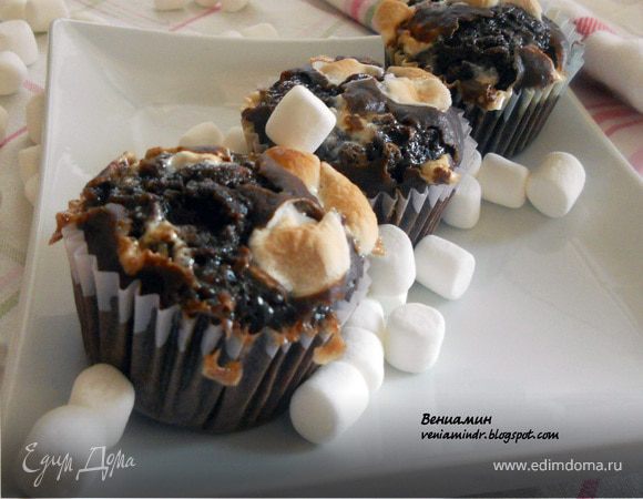 Маффины с маршмеллоу Маффины с маршмеллоу