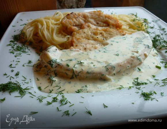 Эскалоп из курицы под соусом