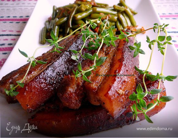 Свиные ребра горчично-медовые (из мультиварки) Свиные ребра горчично-медовые (из мультиварки)