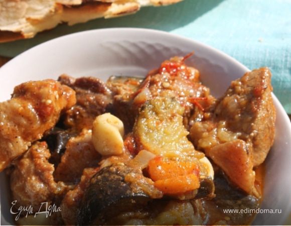 Свинина с овощами в казане Свинина с овощами в казане