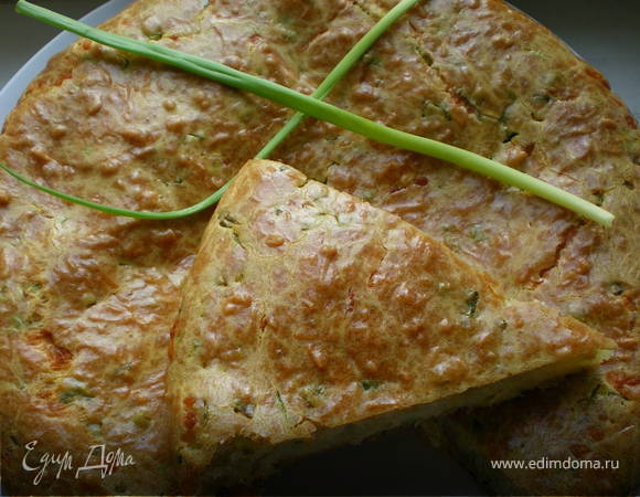 Сырный пирог с зеленым луком Сырный пирог с зеленым луком