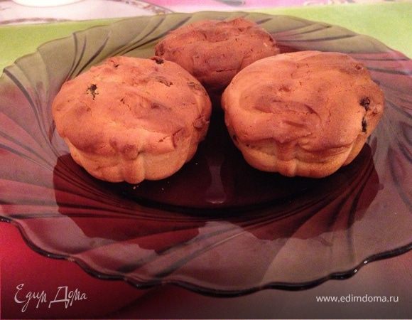 Творожные кексы с изюмом Творожные кексы с изюмом
