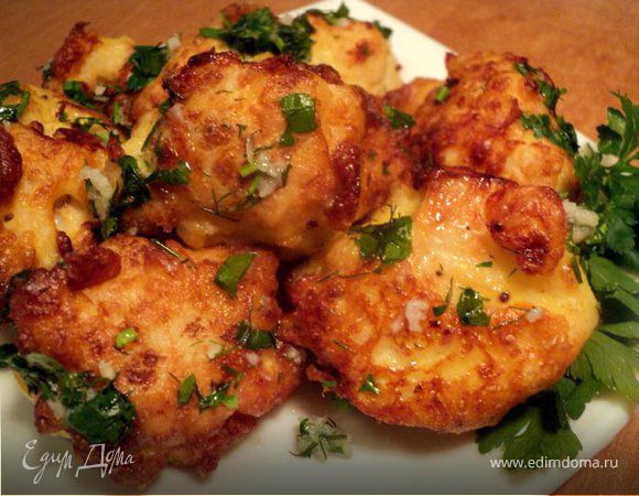 Цветная капуста в сырно-горчичном кляре