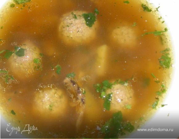 Суп с грибами и фрикадельками Суп с грибами и фрикадельками