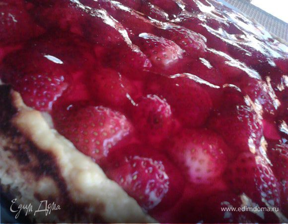 Творожный торт с клубникой