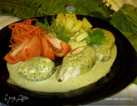 Паровая рыба под соусом