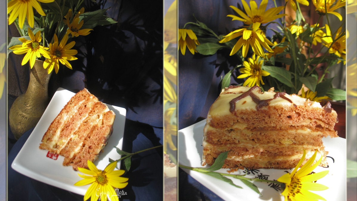 Пряный яблочный торт