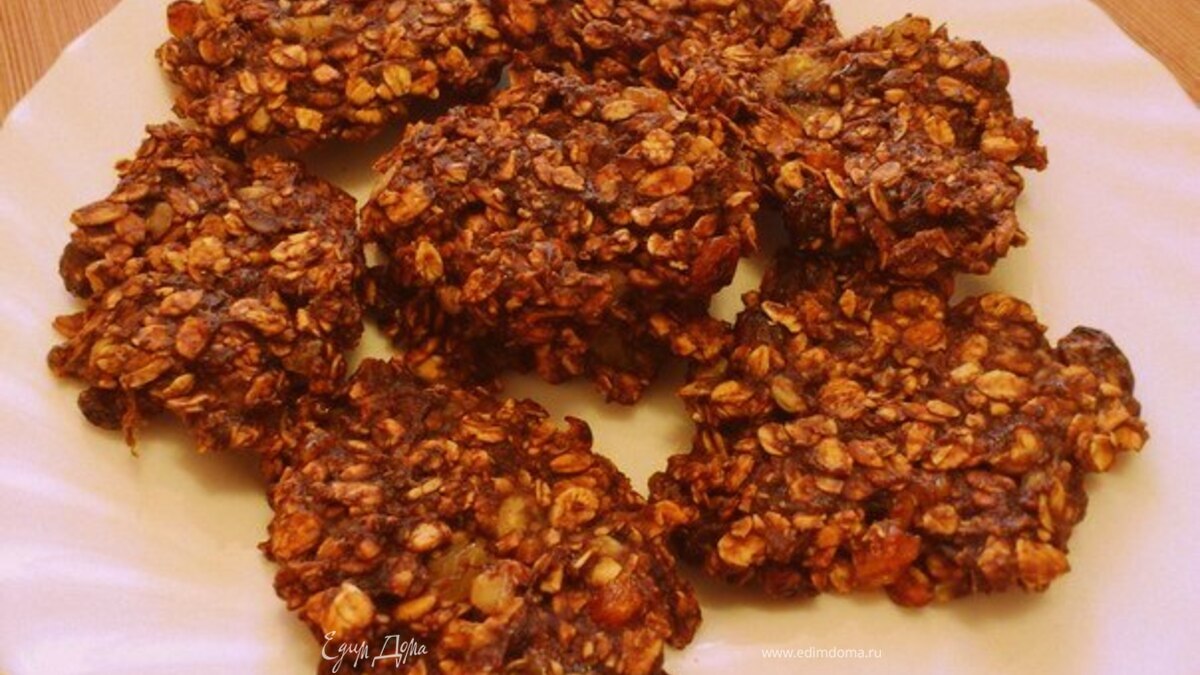 Постное овсяно-шоколадное печенье