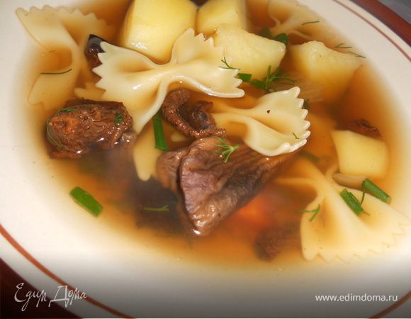 суп с сушеными грибами