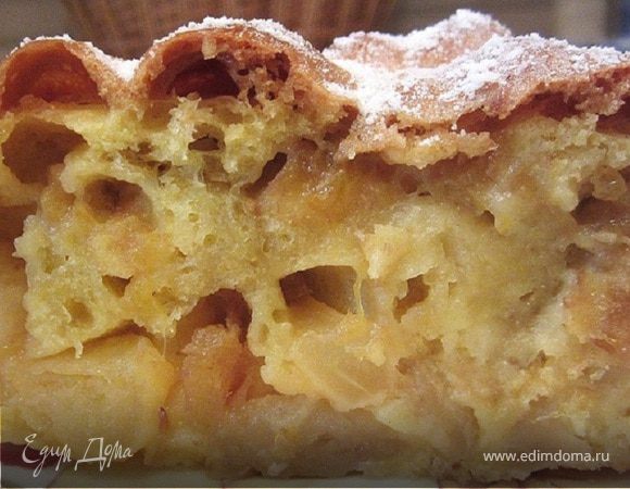 Сливово-яблочный пирог