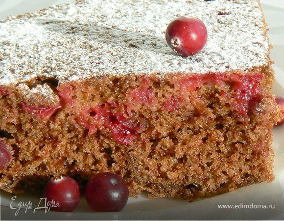 Шоколадный пирог с клюквой Шоколадный пирог с клюквой