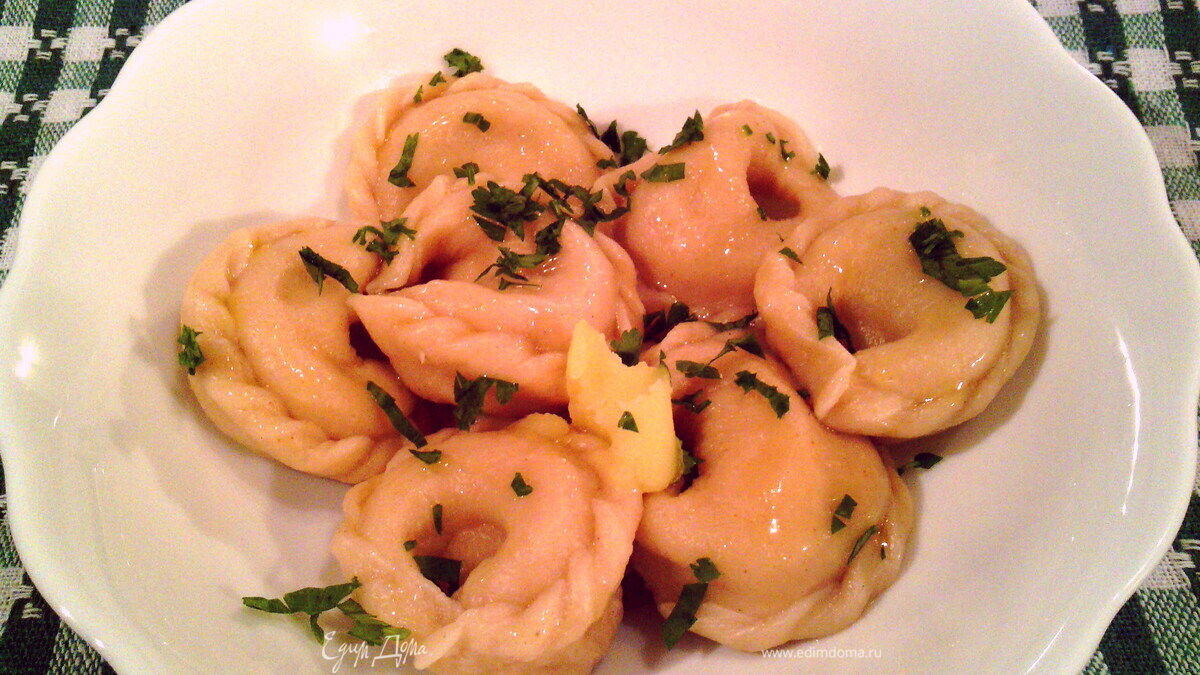 Равиоли с брынзой и зеленью