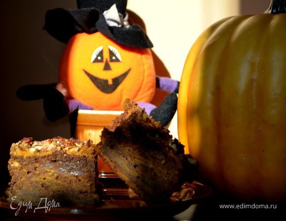 Тыквенный брауни. Конкурс Halloween Тыквенный брауни. Конкурс Halloween