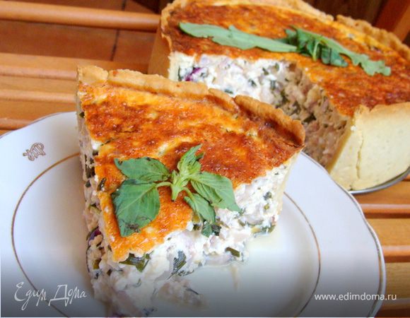 Творожно-луковый киш. Готовим с "HomeQueen Corporation"