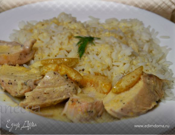 Куриное филе в абрикосовом соусе