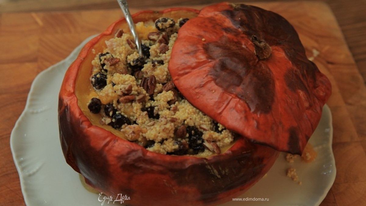 Пшенная каша в тыкве