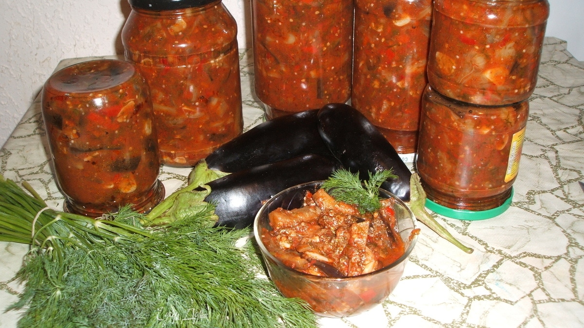 Лечо из баклажанов и томатов