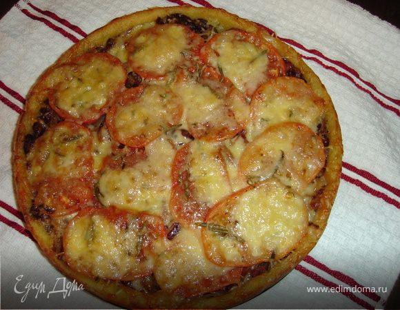 Пирог пикантный с фасолью (вариация на тему картофельного теста)