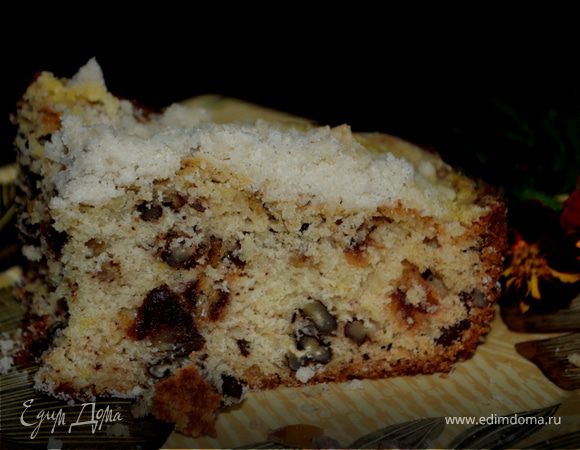 Кекс с финиками и орехами (Date Crumb cake) Кекс с финиками и орехами (Date Crumb cake)