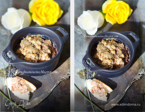 Нежный террин из кролика с тимьяном и куриной печенью Нежный террин из кролика с тимьяном и куриной печенью