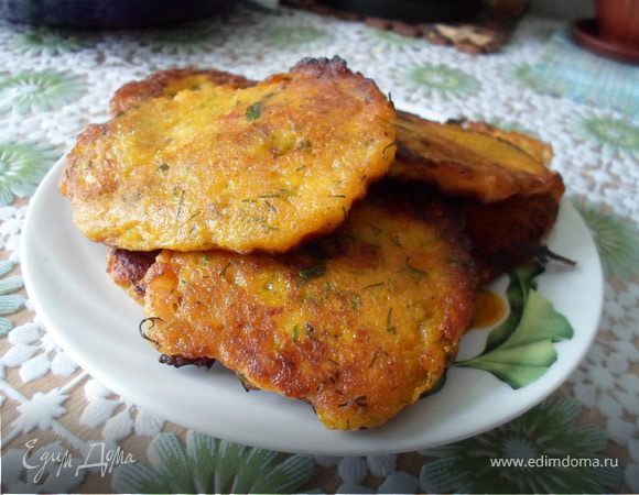 драники из тыквы с чесноком