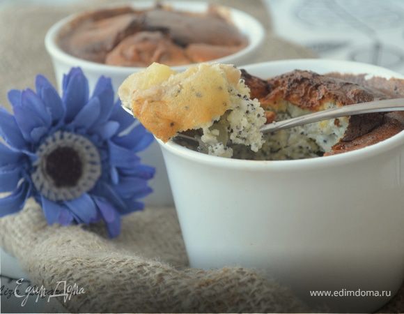 Горячий творожный десерт с маком и фруктами Горячий творожный десерт с маком и фруктами