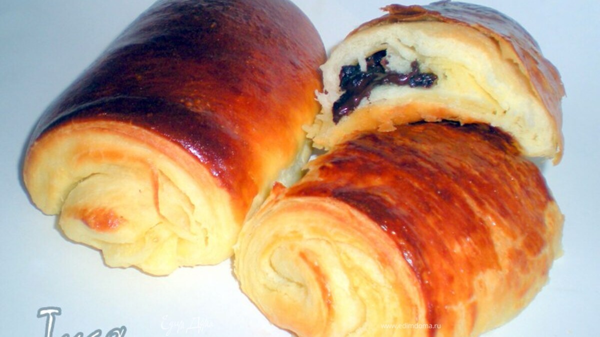 Слойки с шоколадом от Ришара Бертине