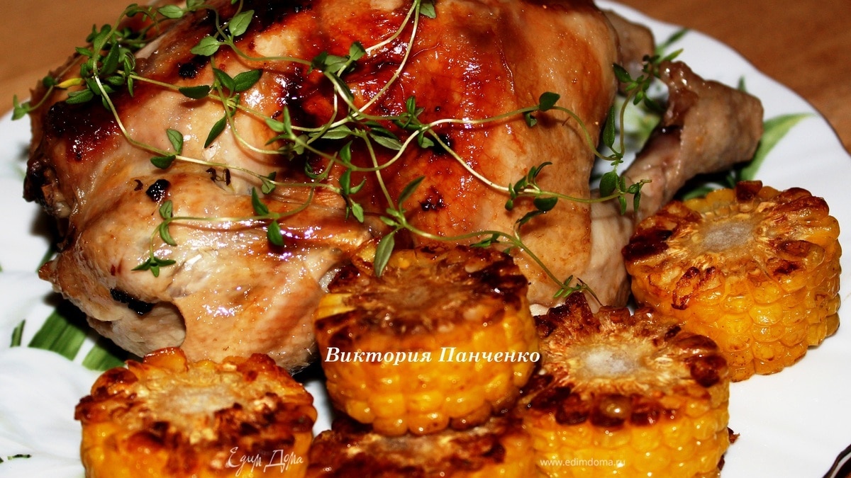 Цыпленок в лимонно-чесночном маринаде с тимьяном + бонус хрустящий овощной салат на гарнир