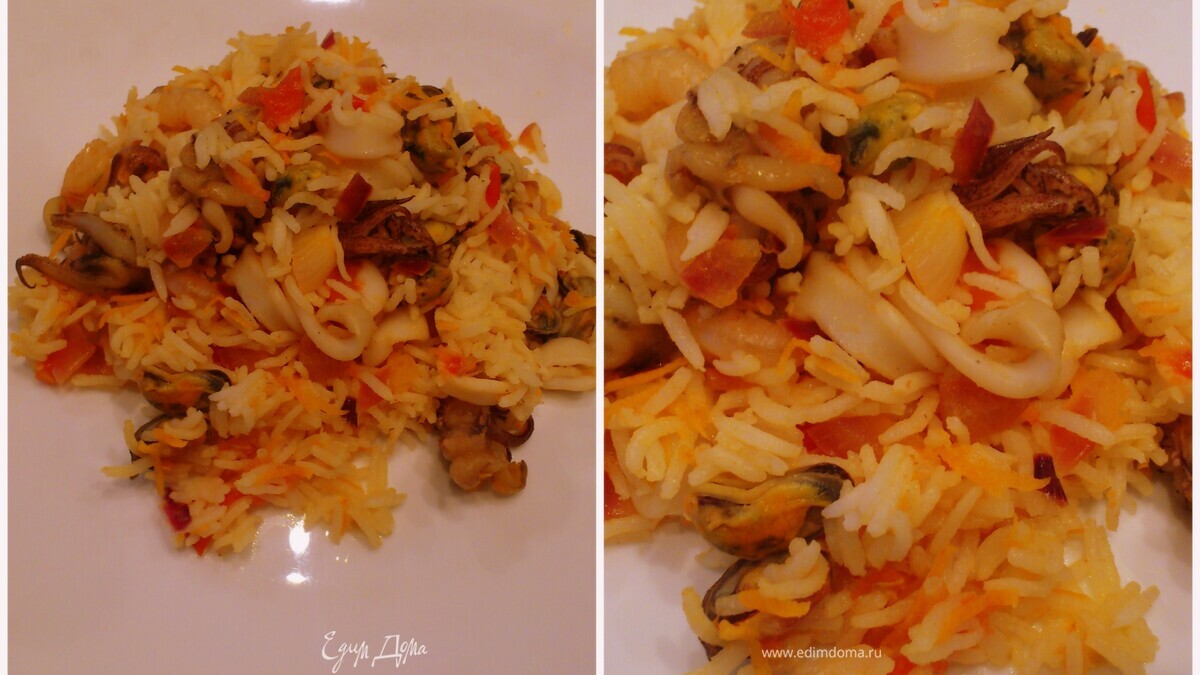 Плов с морепродуктами