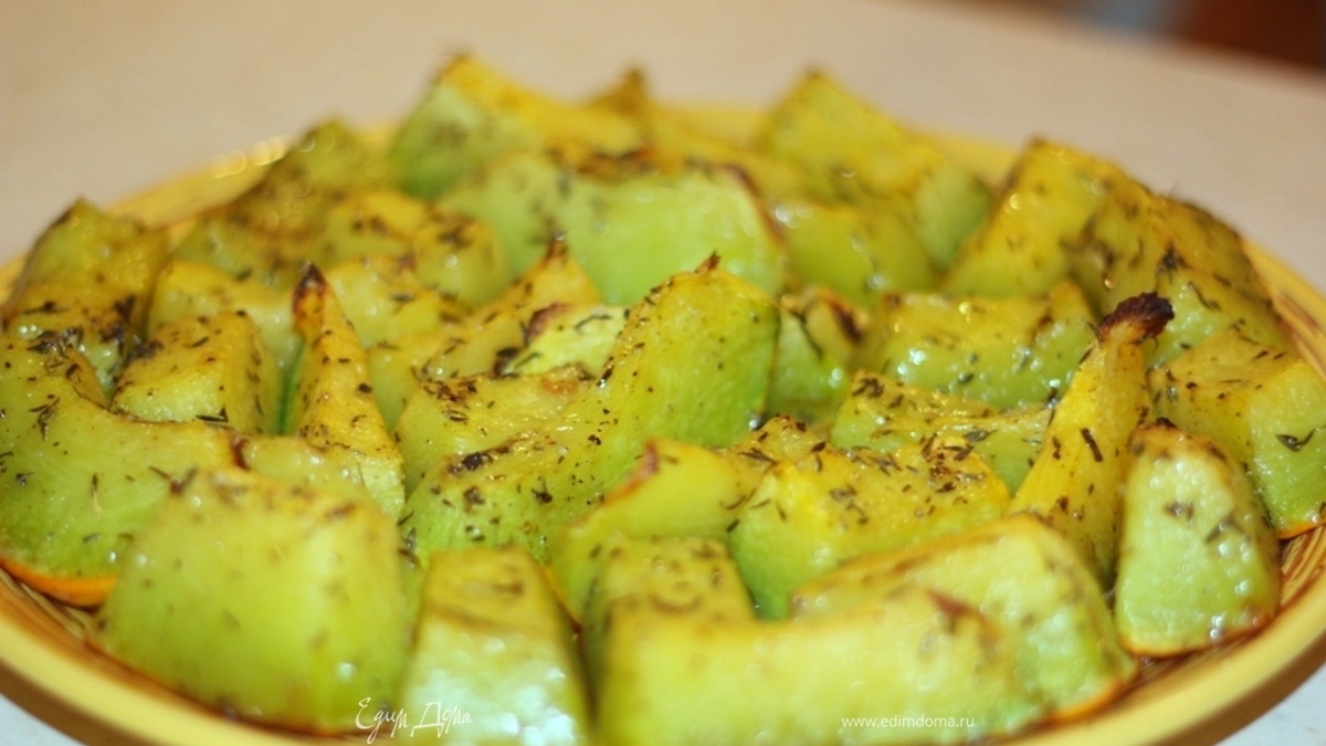 Тыква, запеченная с солью