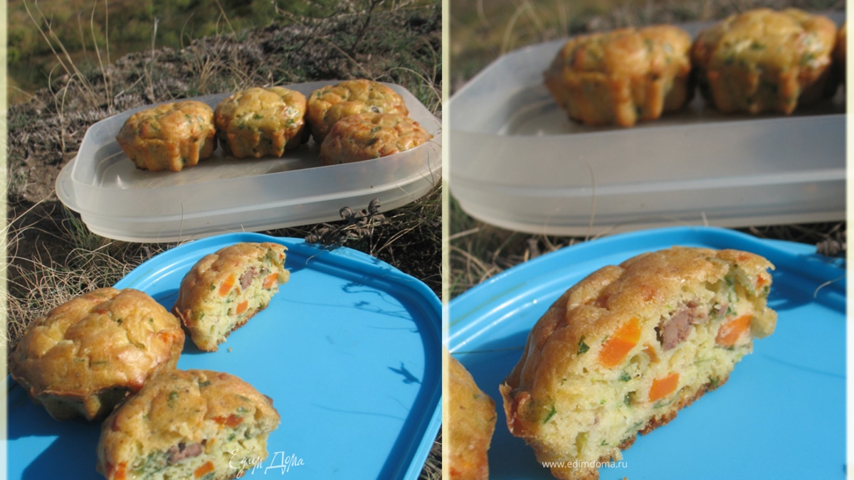 Кекс с куриной печенью 