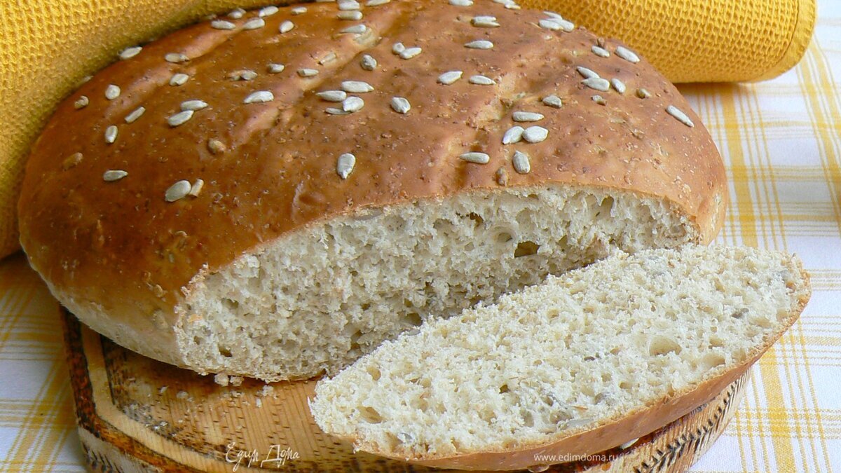 хлеб с мультизлаковыми хлопьями, отрубями и семечками