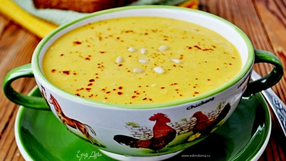 Суп-пюре из тыквы с тахиной