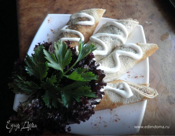 Блинчики с печеночным паштетом