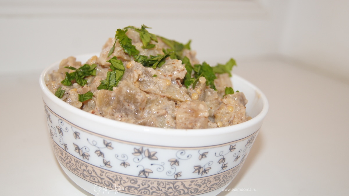 Баклажаны, тушенные в сметане