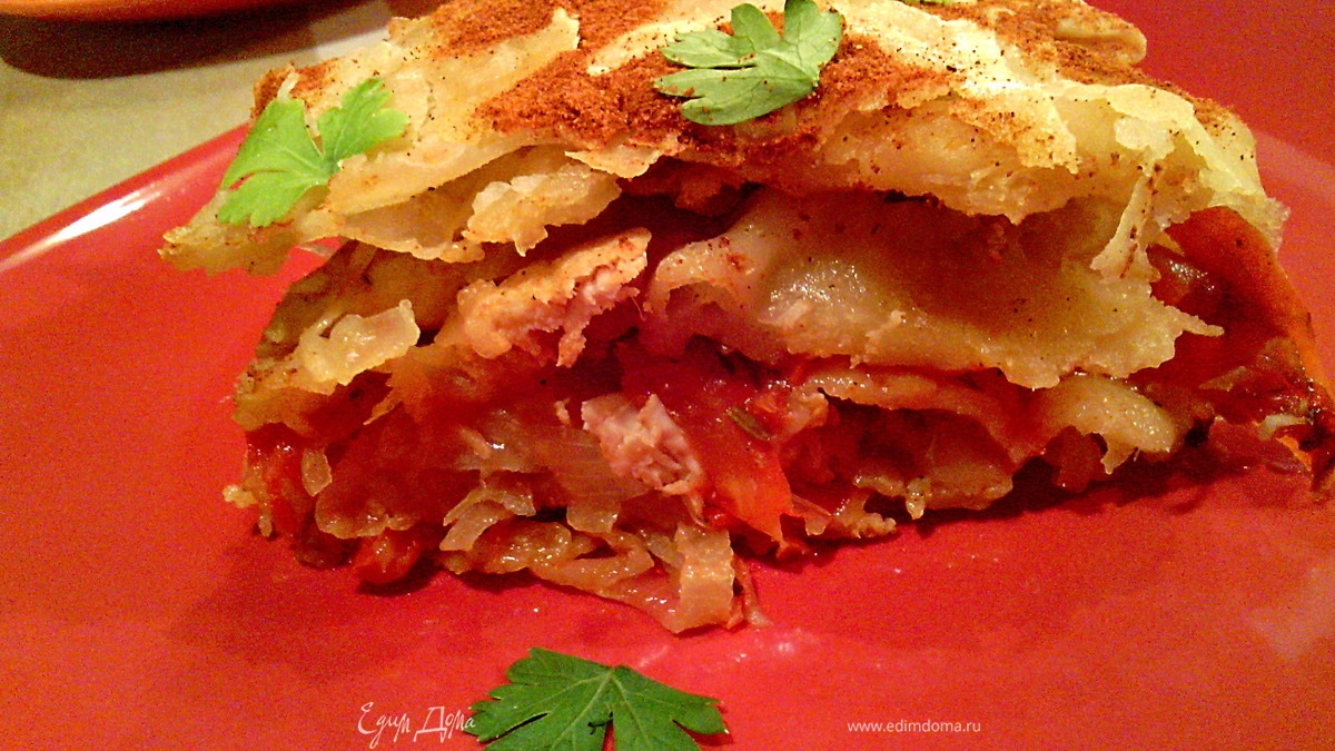 Большая пастийя с курицей и овощами