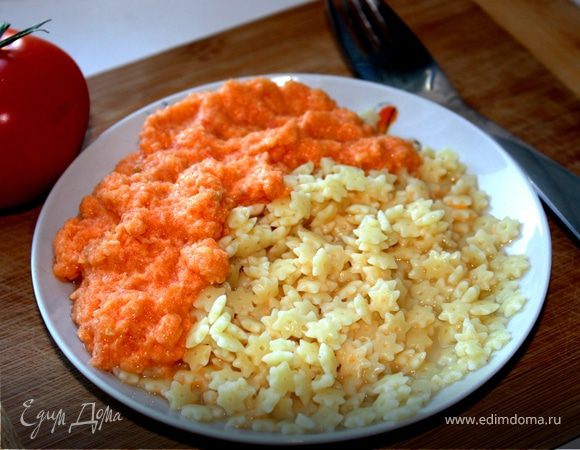 Паста с томатным соусом для малышей (по рецепту Юлии Высоцкой) Паста с томатным соусом для малышей (по рецепту Юлии Высоцкой)