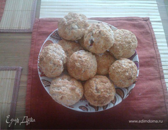 Овсяные шарики с клюквой и творогом