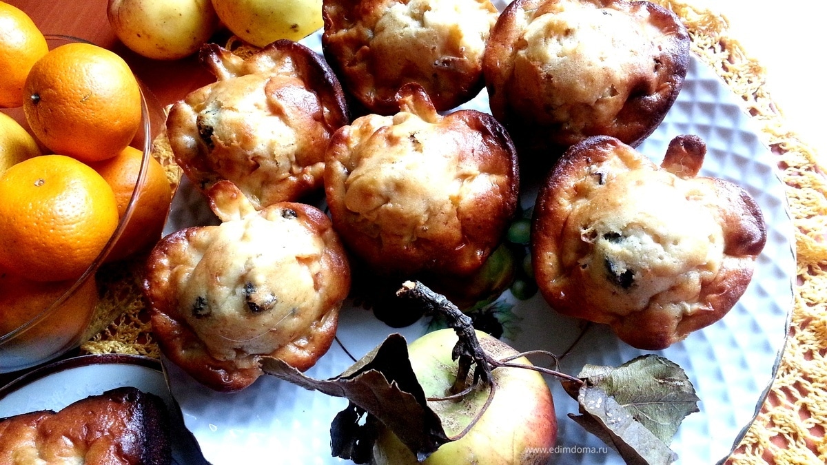 Кексы "Яблочки в сгущенке"