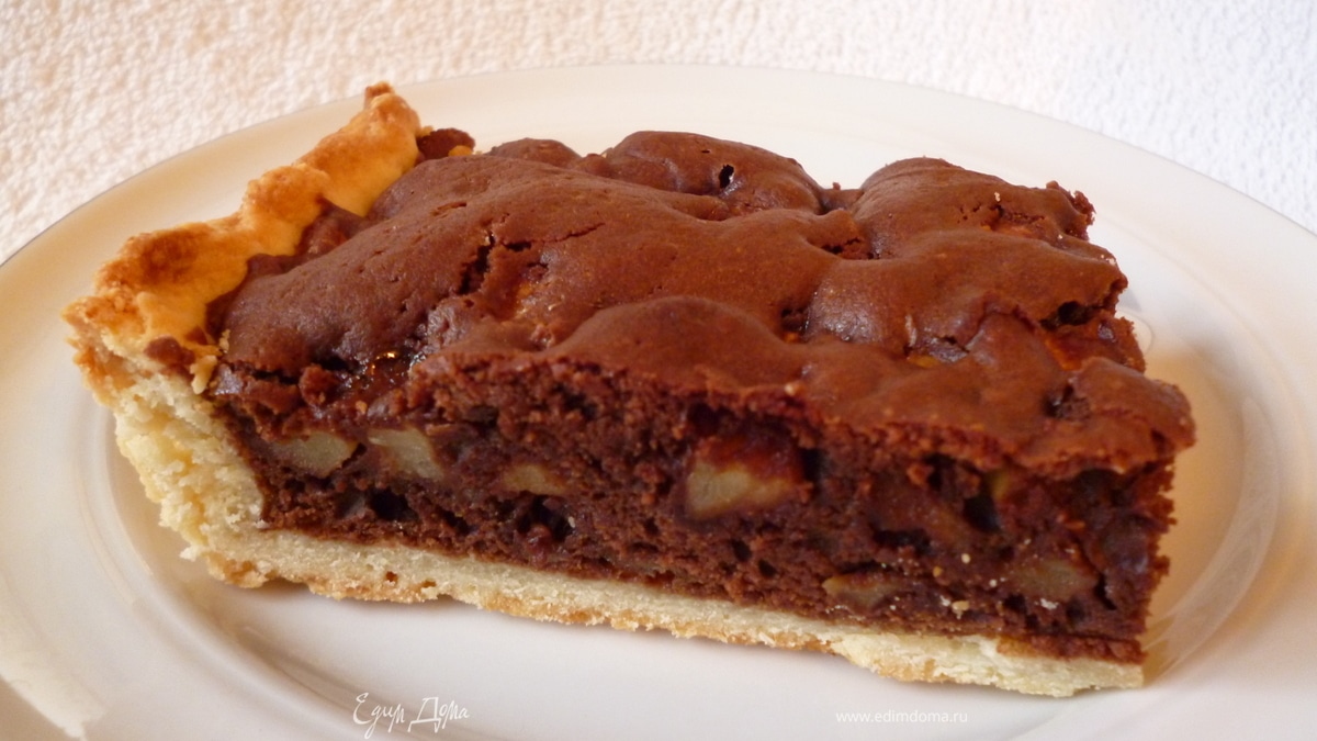 Пирог яблочно-шоколадный