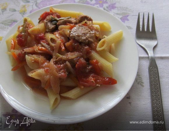 Пенне с мясной подливой