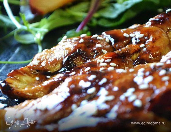 Куриные бедрышки в сливовом терияки