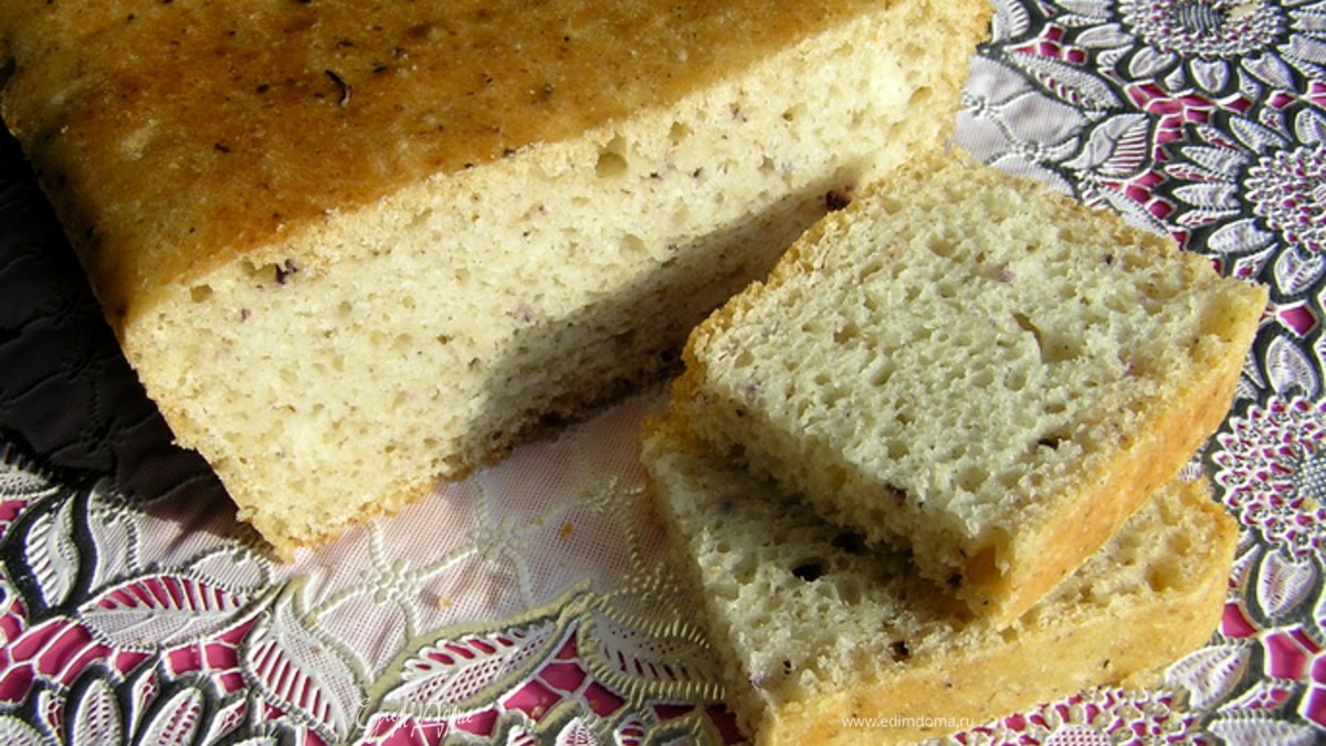 Пшеничный хлеб с базиликом (на закваске)