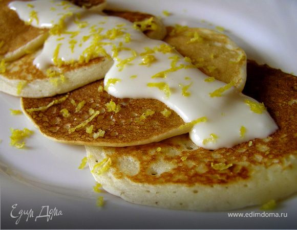 Оладьи на кефире с лимонным кремом Оладьи на кефире с лимонным кремом